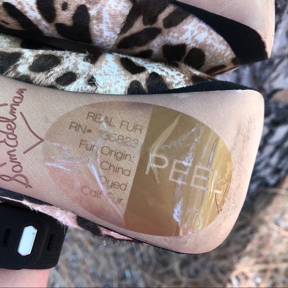 Sam Edelman animal print calf hair heels size 6M - Picture 6 of 11